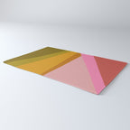 Colorful Geometric Abstract in Pink, Mustard, and Green Rug Gallery Image 3