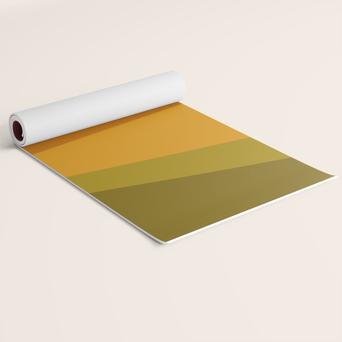 Colorful Geometric Abstract in Pink, Mustard, and Green Yoga Mat Gallery Image 2