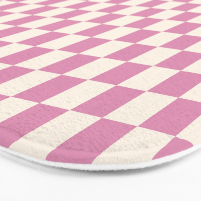 Checked - Bubblegum Bath Mat Gallery Image 3