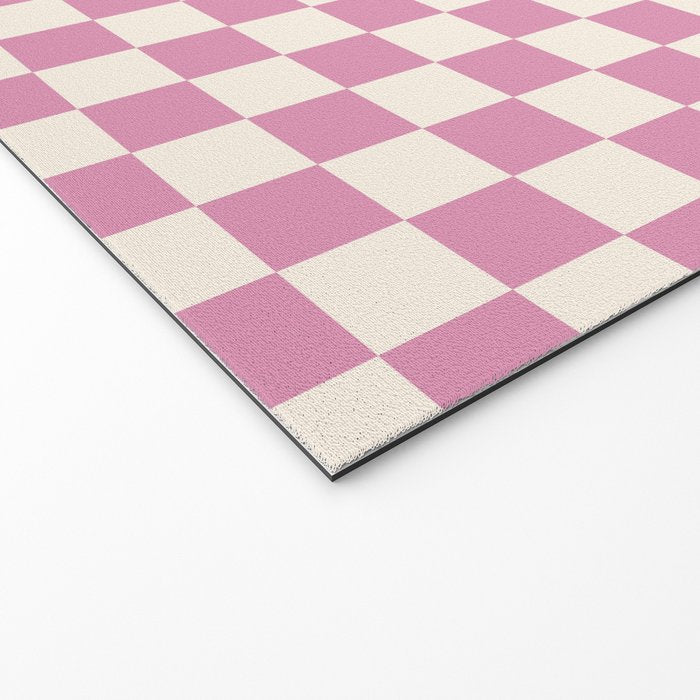 Checked - Bubblegum Welcome Mat Gallery Image 2