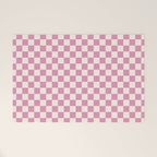 Checked - Bubblegum Welcome Mat Gallery Image 1