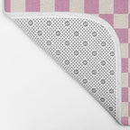 Checked - Bubblegum Bath Mat Gallery Image 2