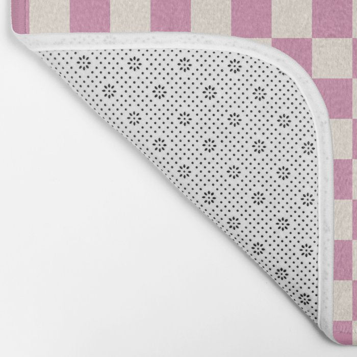 Checked - Bubblegum Bath Mat Gallery Image 2