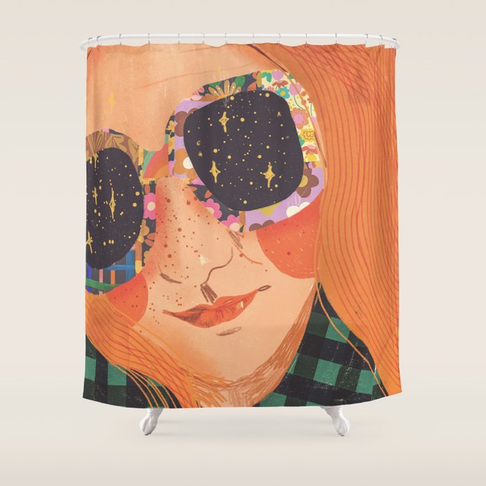 Ginger hair girl Shower Curtain Gallery Image 1