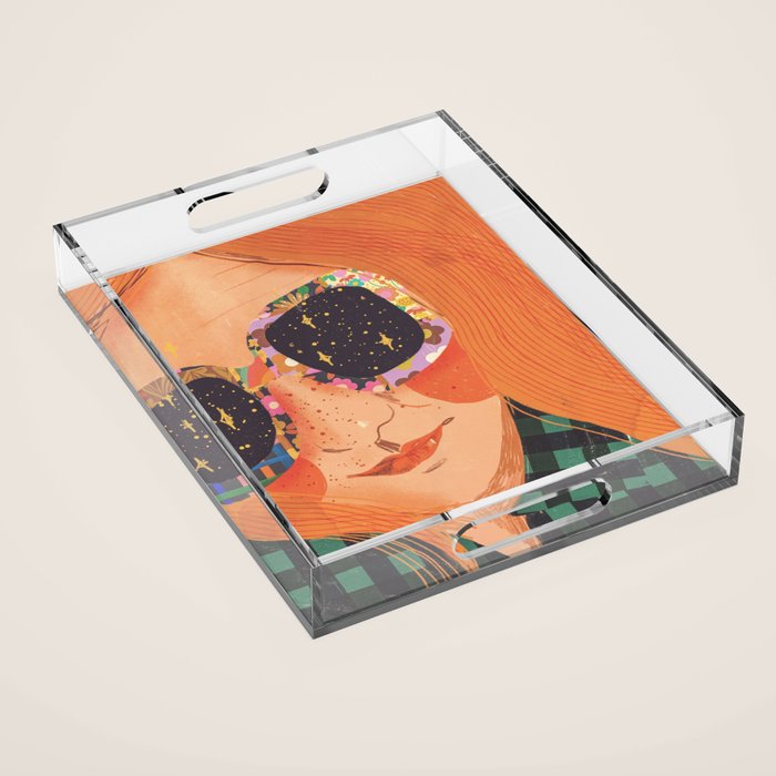 Ginger hair girl Acrylic Tray Gallery Image 1