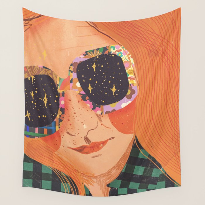 Ginger hair girl Wall Tapestry Gallery Image 4