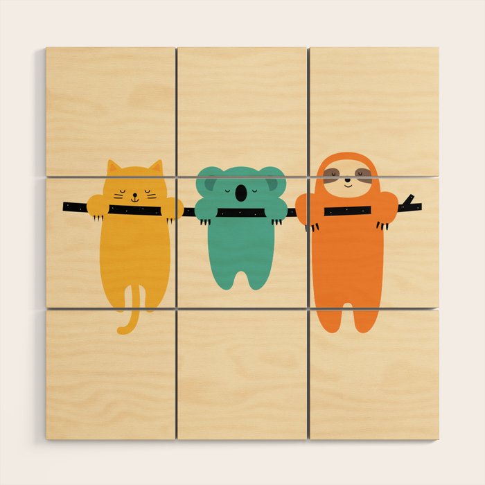 Hang In There Wood Wall Art Gallery Image 1