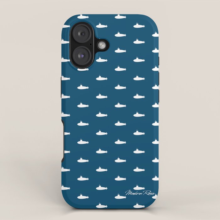 Tiny Submarines - Navy Blue iPhone Case Gallery Image 1
