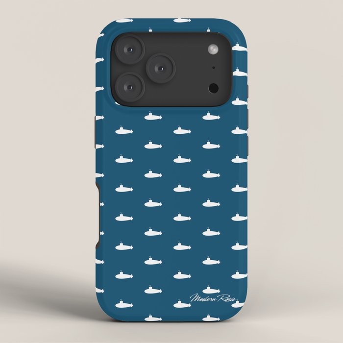 Tiny Submarines - Navy Blue iPhone Case Gallery Image 3