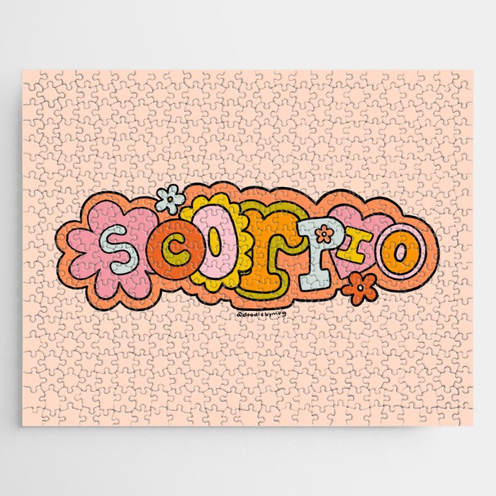 Scorpio Doodle Letters Jigsaw Puzzle Gallery Image 1