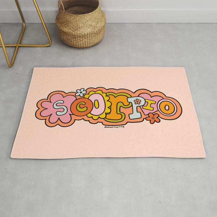 Scorpio Doodle Letters Rug Gallery Image 1