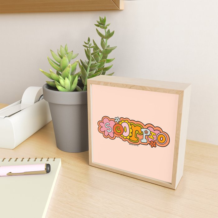 Scorpio Doodle Letters Mini Art Print Gallery Image 2
