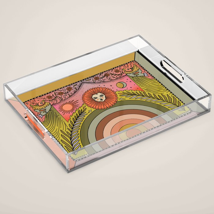 Rainbow In The Fernbed II Acrylic Tray Gallery Image 1
