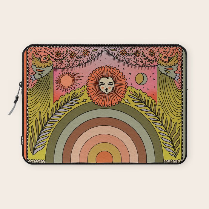 Rainbow In The Fernbed II Laptop Sleeve Gallery Image 1