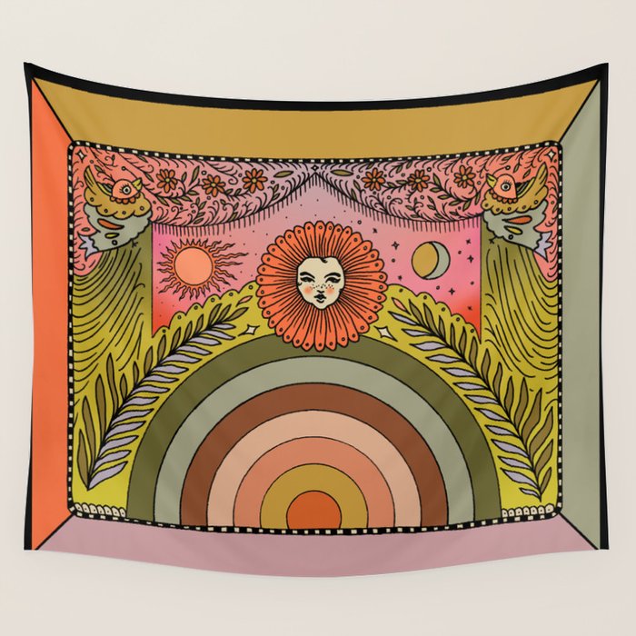 Rainbow In The Fernbed II Wall Tapestry Gallery Image 4