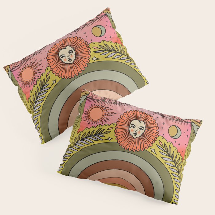 Rainbow In The Fernbed II Pillow Sham Gallery Image 1