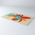 Rooster in bold colors Rug Gallery Image 3