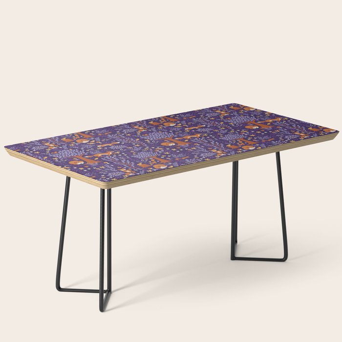Foxes Playing in a Purple Forest Coffee Table Gallery Image 1