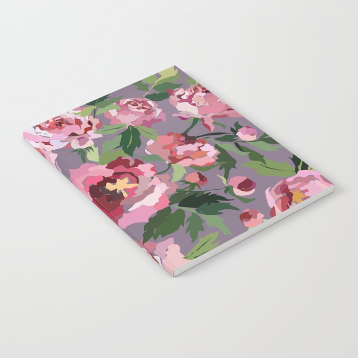 Happy peony lilac background Notebook Gallery Image 1