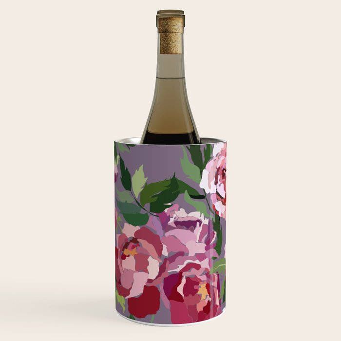 Happy peony lilac background Wine Chiller Gallery Image 2