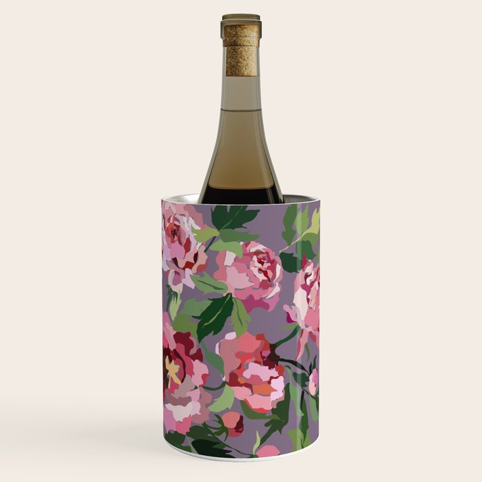 Happy peony lilac background Wine Chiller Gallery Image 3