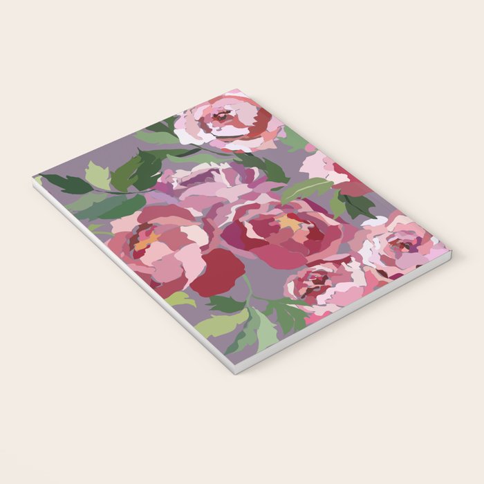 Happy peony lilac background Notebook Gallery Image 3