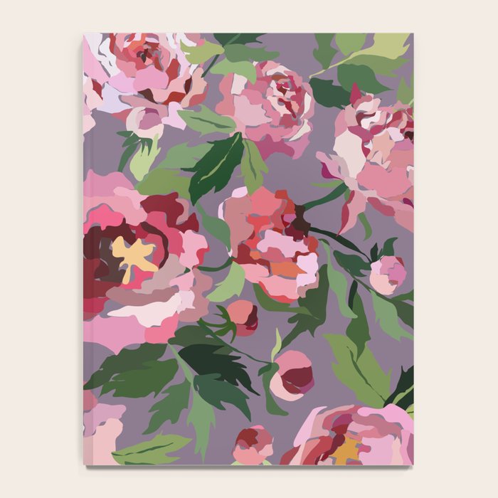 Happy peony lilac background Notebook Gallery Image 4