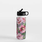 Happy peony lilac background Water Bottle Gallery Image 1