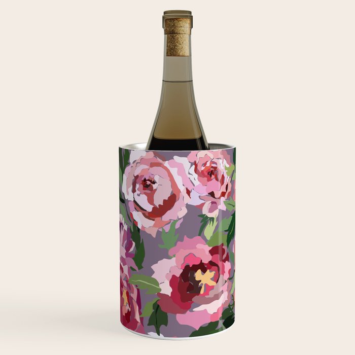 Happy peony lilac background Wine Chiller Gallery Image 1