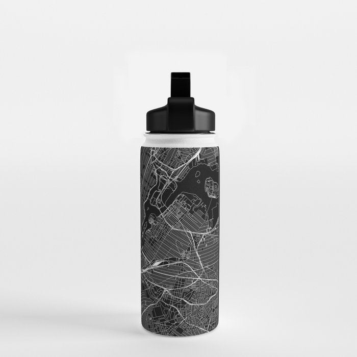 New York City Black Map Water Bottle Gallery Image 2