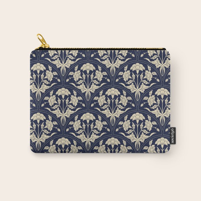 Victorian Botanicals Cornflower In Navy Blue Carry All Pouch Gallery Image 1