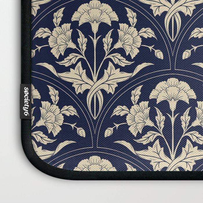 Victorian Botanicals Cornflower In Navy Blue Laptop Sleeve Gallery Image 3