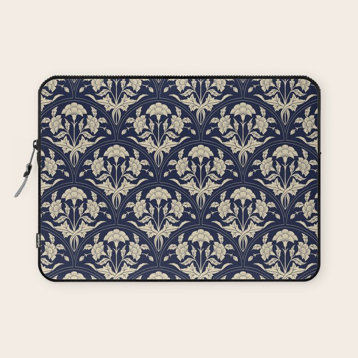Victorian Botanicals Cornflower In Navy Blue Laptop Sleeve Gallery Image 1