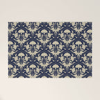 Victorian Botanicals Cornflower In Navy Blue Welcome Mat Gallery Image 1