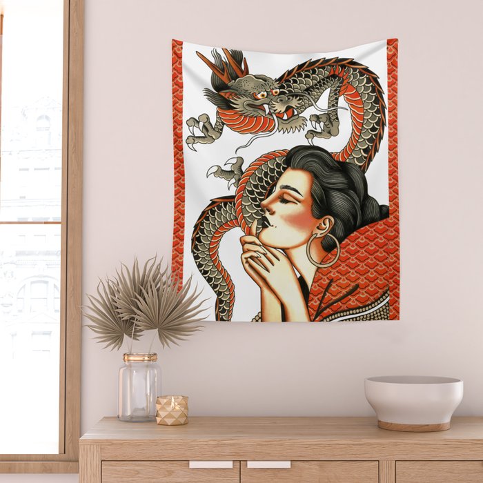 Make a wish (white background) Wall Tapestry Gallery Image 2