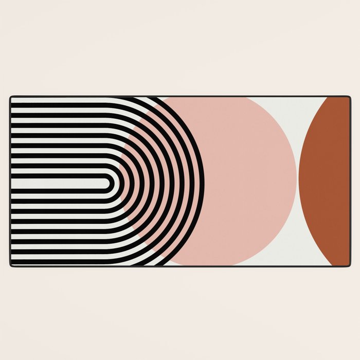 terracotta sun and moon abstract  Desk Mat Gallery Image 3