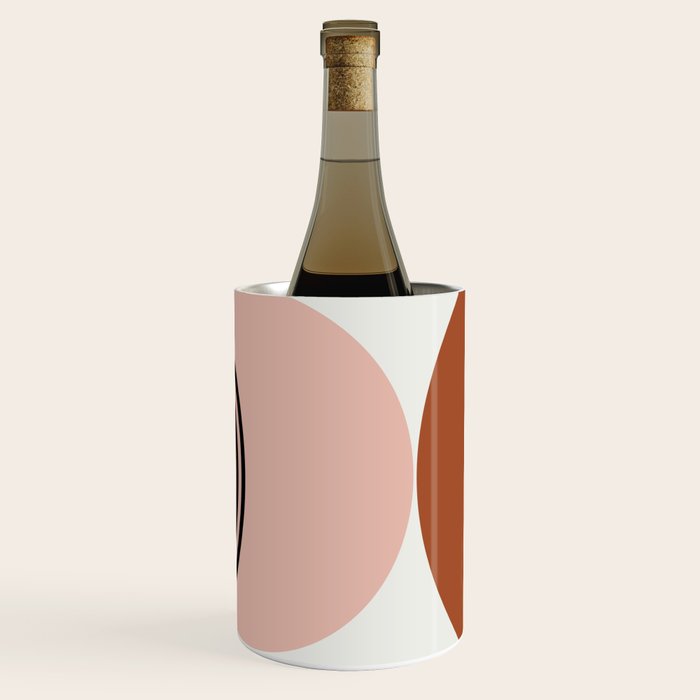terracotta sun and moon abstract  Wine Chiller Gallery Image 3
