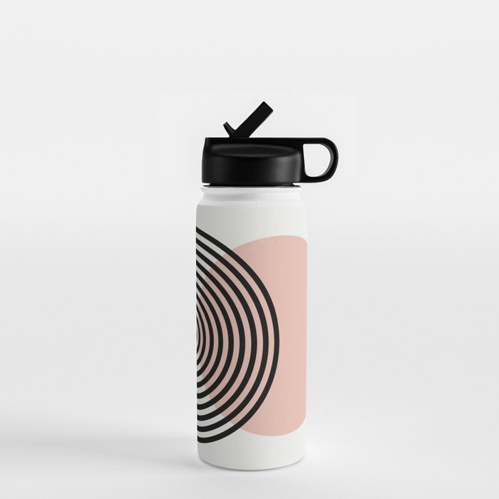 terracotta sun and moon abstract  Water Bottle Gallery Image 1