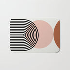 terracotta sun and moon abstract  Bath Mat Gallery Image 1