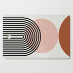 terracotta sun and moon abstract  Cutting Board Gallery Image 1