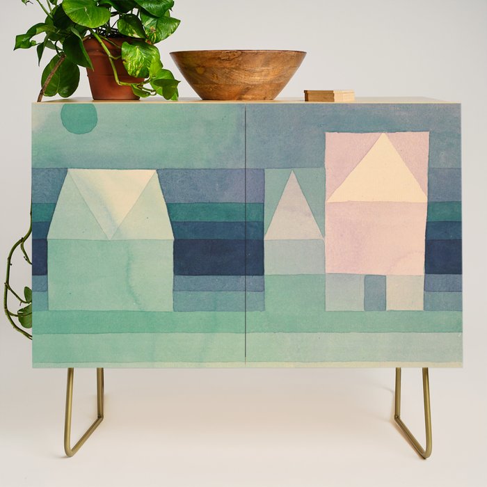 Paul Klee "Three Houses 1922" Credenza Gallery Image 1
