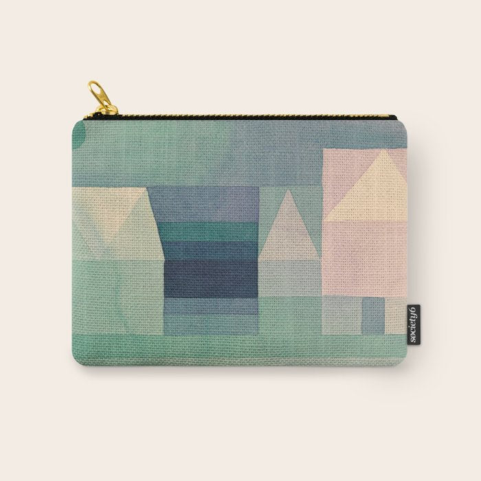 Paul Klee "Three Houses 1922" Carry All Pouch Gallery Image 1
