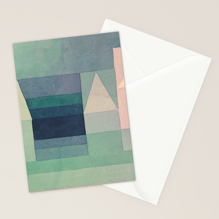 Paul Klee "Three Houses 1922" Stationery Card Gallery Image 2