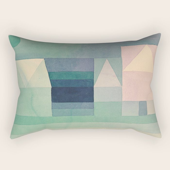Paul Klee "Three Houses 1922" Rectangular Pillow Gallery Image 1