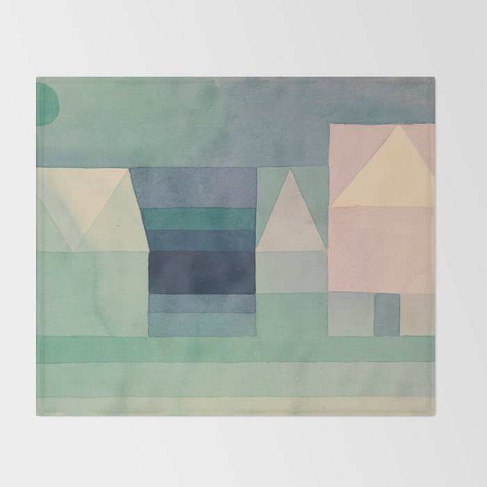 Paul Klee "Three Houses 1922" Throw Blanket Gallery Image 2