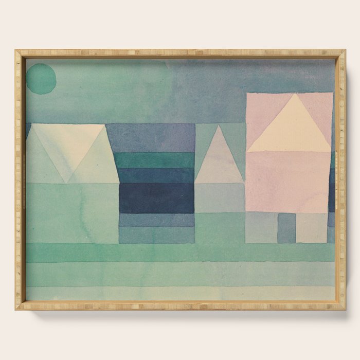 Paul Klee "Three Houses 1922" Serving Tray Gallery Image 1