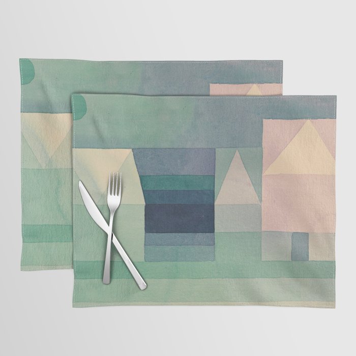 Paul Klee "Three Houses 1922" Placemat Gallery Image 1