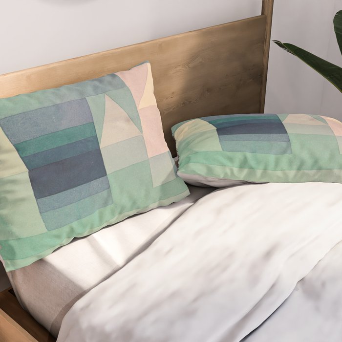 Paul Klee "Three Houses 1922" Pillow Sham Gallery Image 2