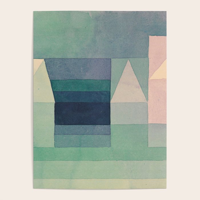 Paul Klee "Three Houses 1922" Poster Gallery Image 1