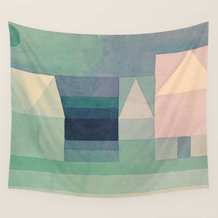 Paul Klee "Three Houses 1922" Wall Tapestry Gallery Image 1